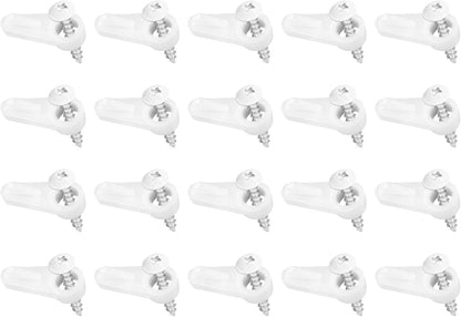  Clips De Fixation Pour Moustiquaire,20 Pièces Quincaillerie Fixation Moustiquaire Avec Vis | Clips Maintien Contre-Fenêtre,pour Maison Appartement Dortoir Salon Chambre Bureau Cuisine Salle De