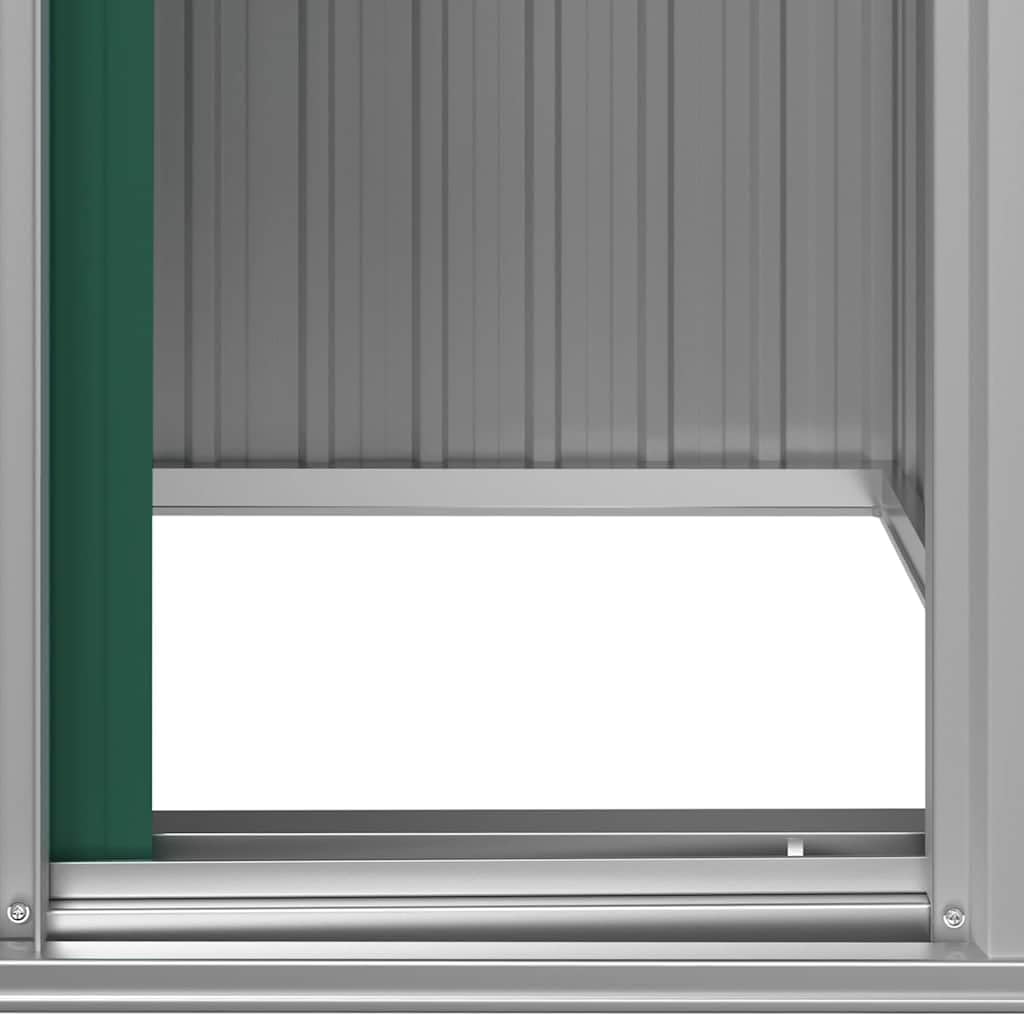  Abri à Outils Vert En Acier Galvanisé - 126 X 97,5 X 177 Cm - Verrouillable - Avec Espace De Rangement Pour Outils De Jardin, Vélo, Poubelle, Terrasse, Extérieur