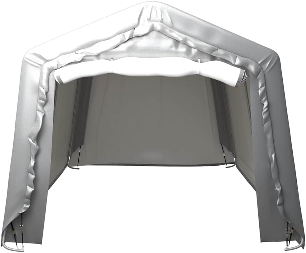  Tente De Rangement 300x300 Cm En Acier Gris, Abri De Jardin En PE Imperméable Avec Structure Acier Galvanisé, Remise Extérieure 3x3 Pour équipements Et événements