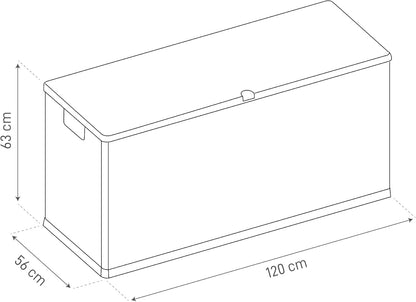  Toomax Coffre à Coussins - Malle De Rangement 420 L, Rattan Polypropylène Anthracite - ART162A