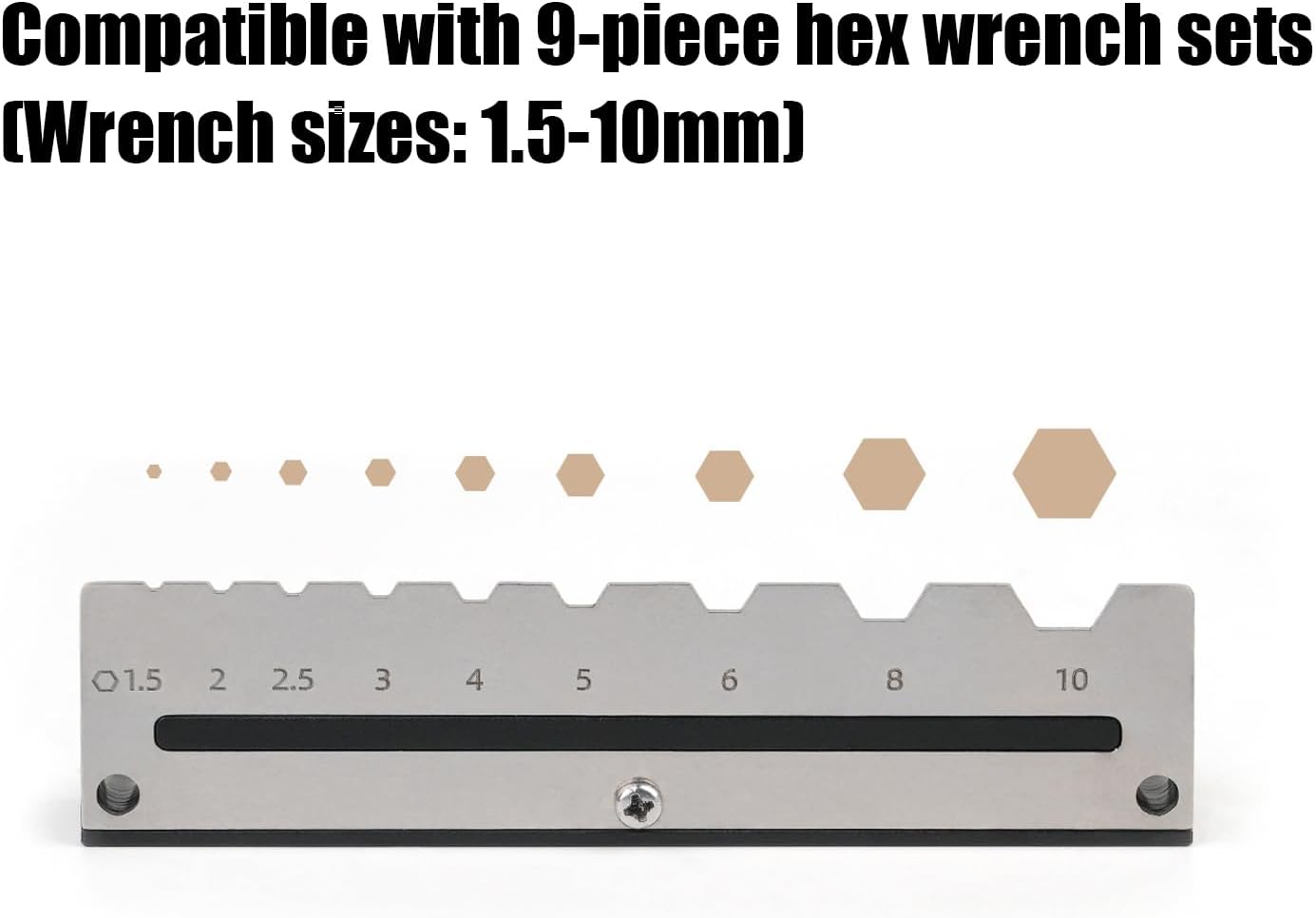  Organiseur De Clés Hexagonales – Étagère Murale – Peut Contenir 9 Outils – Support De Clé Hexagonale En L, Pour Bureau, Construction, Mécanicien, électricien, Plomberie