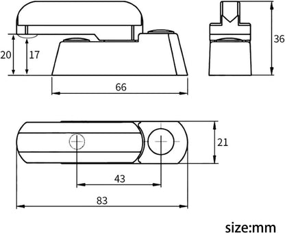  Durable Reliable Heavy Duty T Shape Lock For PVC Doors And Windows
