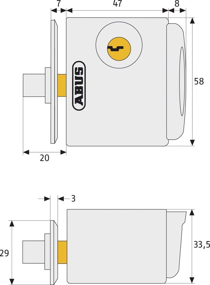  ABUS FTS3002 AL0145 Window Lock - Outside Opening Window Lock Identical Lock - Security Level 5 - 31730 - White