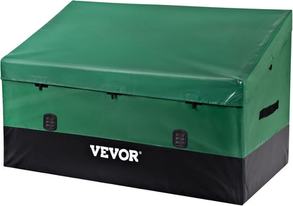  VEVOR Boîte De Rangement D'extérieur En Polyéthylène étanche Avec Cadre Galvanisé, Protection Contre Les Intempéries Et Portable, Pour Camping, Jardin, Piscine Et Cour, Noir Et Vert