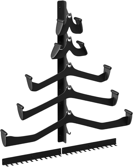  Support Mural Pour Barre De Jalon – Organisateur De 5 Pièces Résistant | Porte-accessoires De Machines D'exercice, Pour équipement De Fitness Dans Le Garage Pour Hommes Et Femmes
