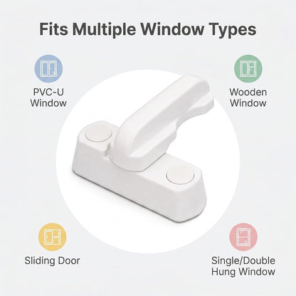  Lot De 4 Bloqueurs De Châssis Pour Fenêtres Et Portes UPVC/PVC, Blanc