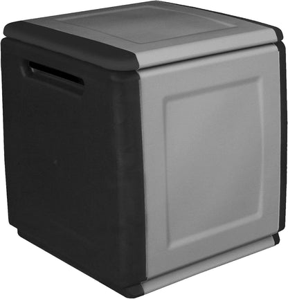  Coffre De Coffre Pour Extérieur, En Polypropylène De 130 L, 57 X 54 X 53 Cm, Gris Foncé Et Noir