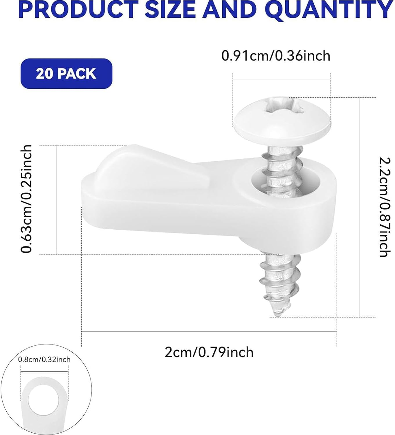  Clips De Fixation Pour Moustiquaire,20 Pièces Quincaillerie Fixation Moustiquaire Avec Vis | Clips Maintien Contre-Fenêtre,pour Maison Appartement Dortoir Salon Chambre Bureau Cuisine Salle De