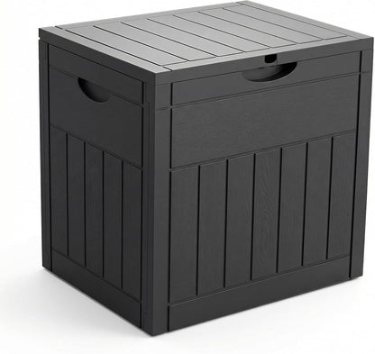  Vounot® Coffre De Rangement Extérieur 126L Boîte De Jardin Étanche Anti UV Couvercle Verrouillable Avec Poignées Encastrées 56 X 43 X 53 Cm Pour Jardin Terrasse Balcon Piscine Effet Polyrotin Noir