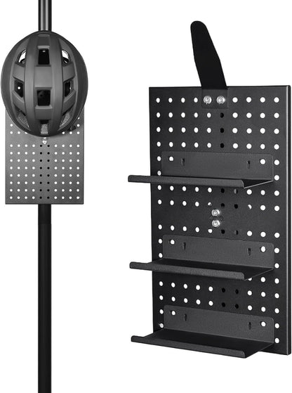  Organiseur De Panneau Perforé | Extension En D'aluminium Pour Vélo | Support Mural Pour Casque – Pour Mur, Garage, Artisanat, Bureau, Atelier