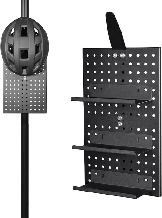  Organiseur De Panneau Perforé | Extension En D'aluminium Pour Vélo | Support Mural Pour Casque – Pour Mur, Garage, Artisanat, Bureau, Atelier