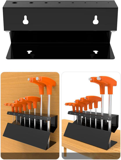  Organiseur De Clés – Support Mural Hexagonal En Acier Inoxydable Pour Garage, Atelier Avec Fonction D'économie D'espace, Porte-outils Pour Réparation De Maison, Salon, Magasin, Solution D'organisation