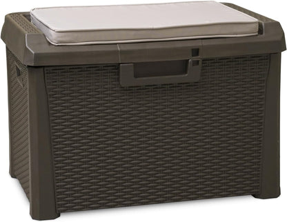  Toomax Art. 170 Compact Box Santorini Malle De Rangement Résine Noir 73 X 50,5 X 49,5 Cm