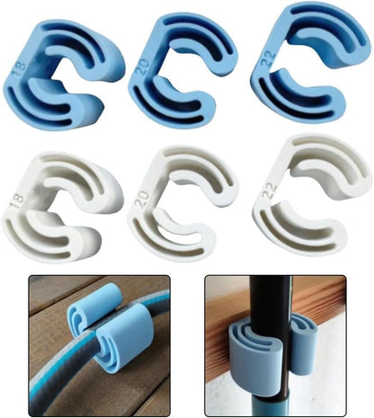  Lot De 3 Supports Muraux Pour Balai Et Serpillère - Gain De Place - Organiseur De Rangement Pour Cuisine, Salle De Bain, Garage, Jardin - Cintre En Plastique Bleu Et Blanc (bleu)