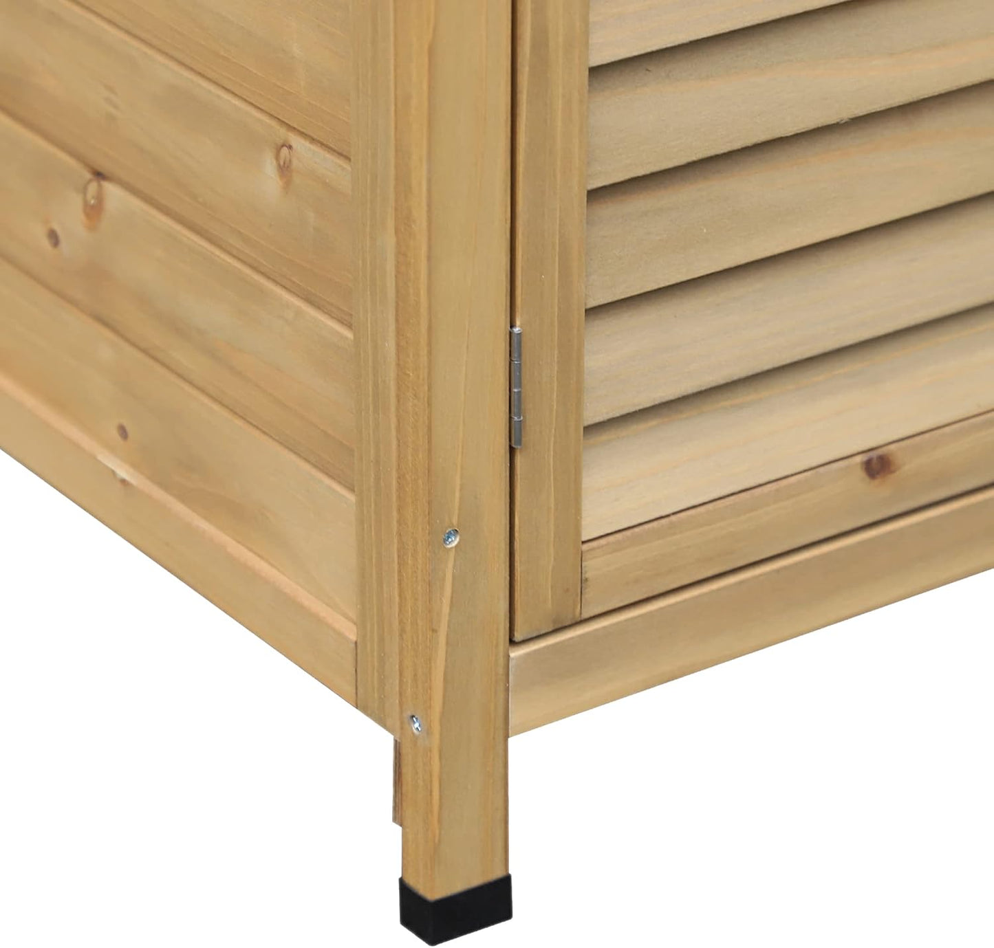  Outsunny Armoire De Jardin Abri Jardin Remise Pour Outils Sur Pied Dim. 87L X 46,5l X 96,5H Cm étagère Portes Persiennes Toit Bitumé Jaune
