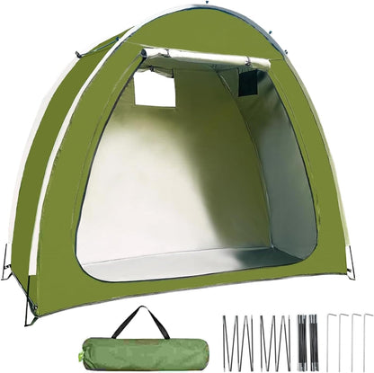  Abri De Vélo | Housse Portable Pour Moto | Tente De Rangement D'extérieur Résistante Aux Intempéries Avec Double Entrée Pour Jardin, Pelouse, Camping, Arrière-cour