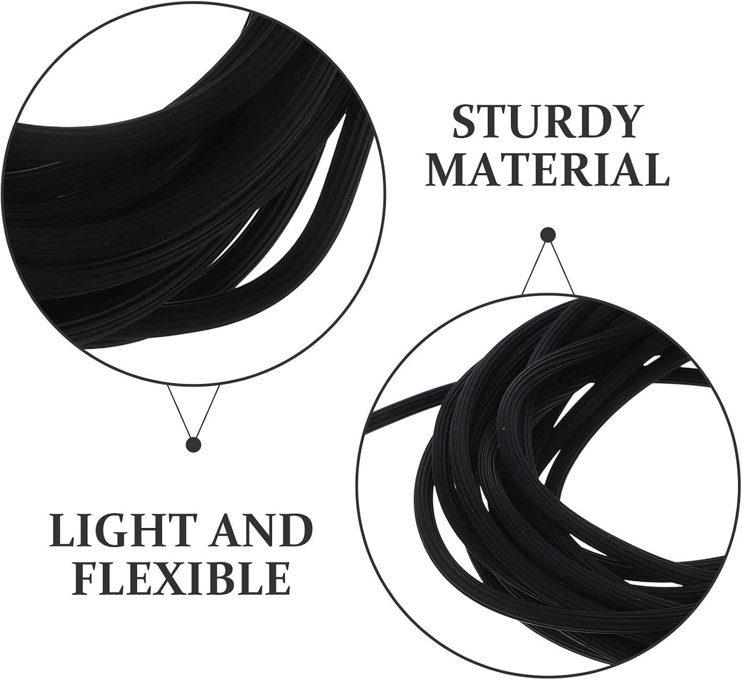  Zerodeko Bande PVC Légère Et Facile D'entretien Pour Moustiquaire De Fenêtre Noire, Jonc De Retenue Solide Adapté Aux Accessoires De Quincaillerie De Fenêtre