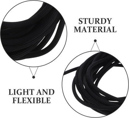  Zerodeko Bande PVC Légère Et Facile D'entretien Pour Moustiquaire De Fenêtre Noire, Jonc De Retenue Solide Adapté Aux Accessoires De Quincaillerie De Fenêtre