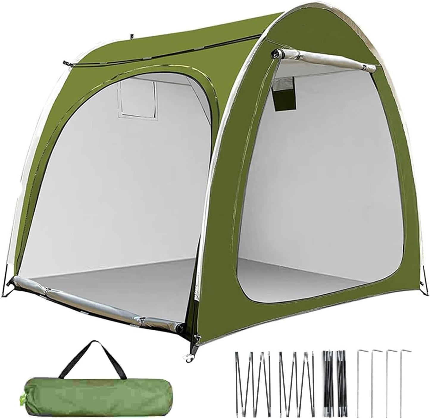  Abri De Vélo | Housse Portable Pour Moto | Tente De Rangement D'extérieur Résistante Aux Intempéries Avec Double Entrée Pour Jardin, Pelouse, Camping, Arrière-cour