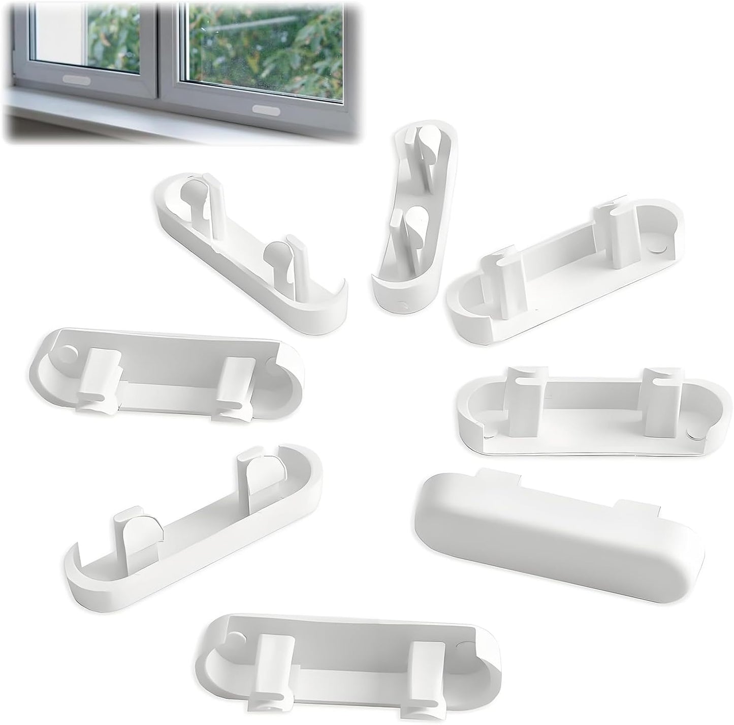  100pcs Window Drainage Cover Caps Drain Cover Drain Hole Covers UPVC Window Sill Drip Vents Plastic Window Sill Caps