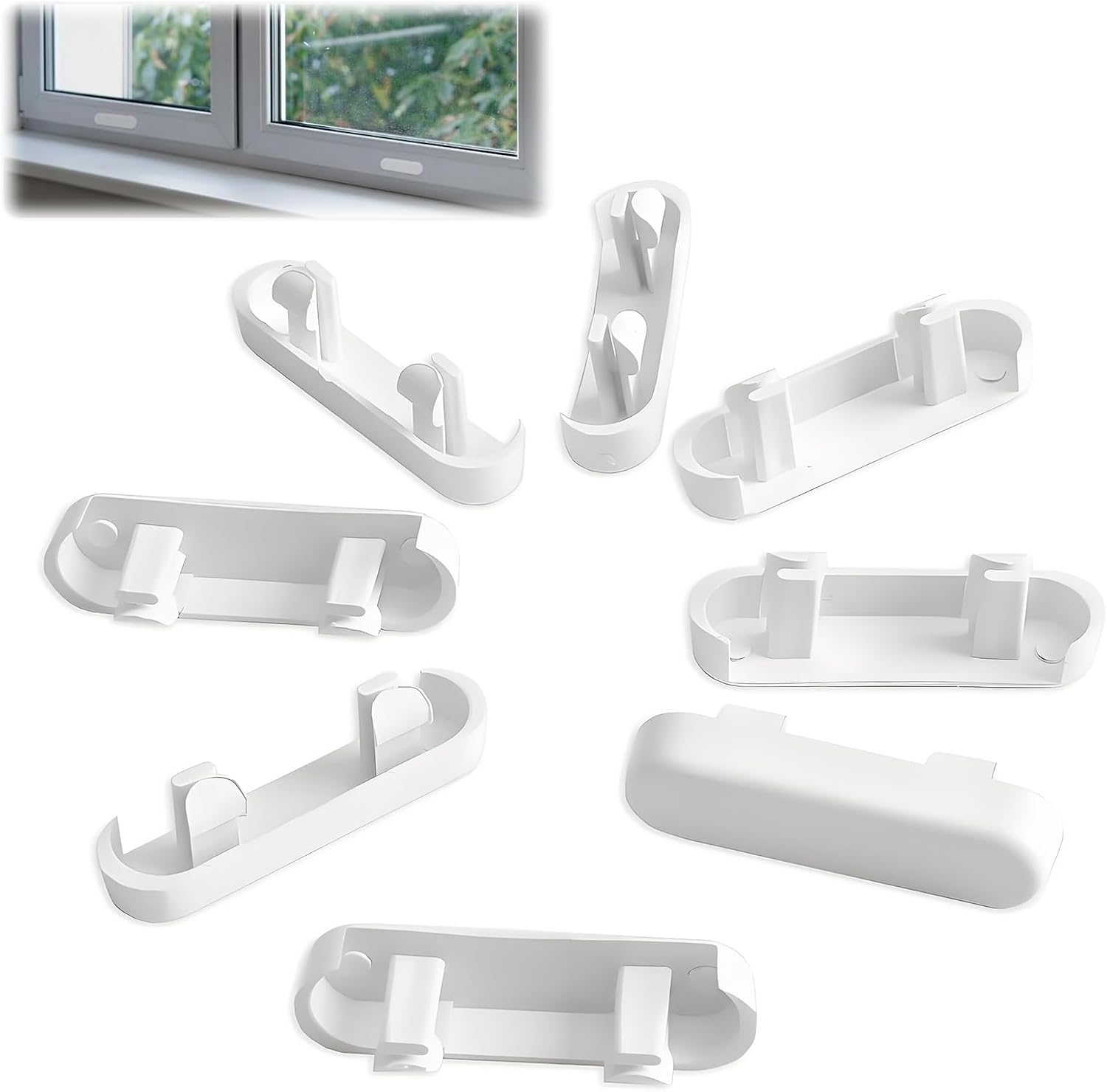  100pcs Window Drainage Cover Caps Drain Cover Drain Hole Covers UPVC Window Sill Drip Vents Plastic Window Sill Caps