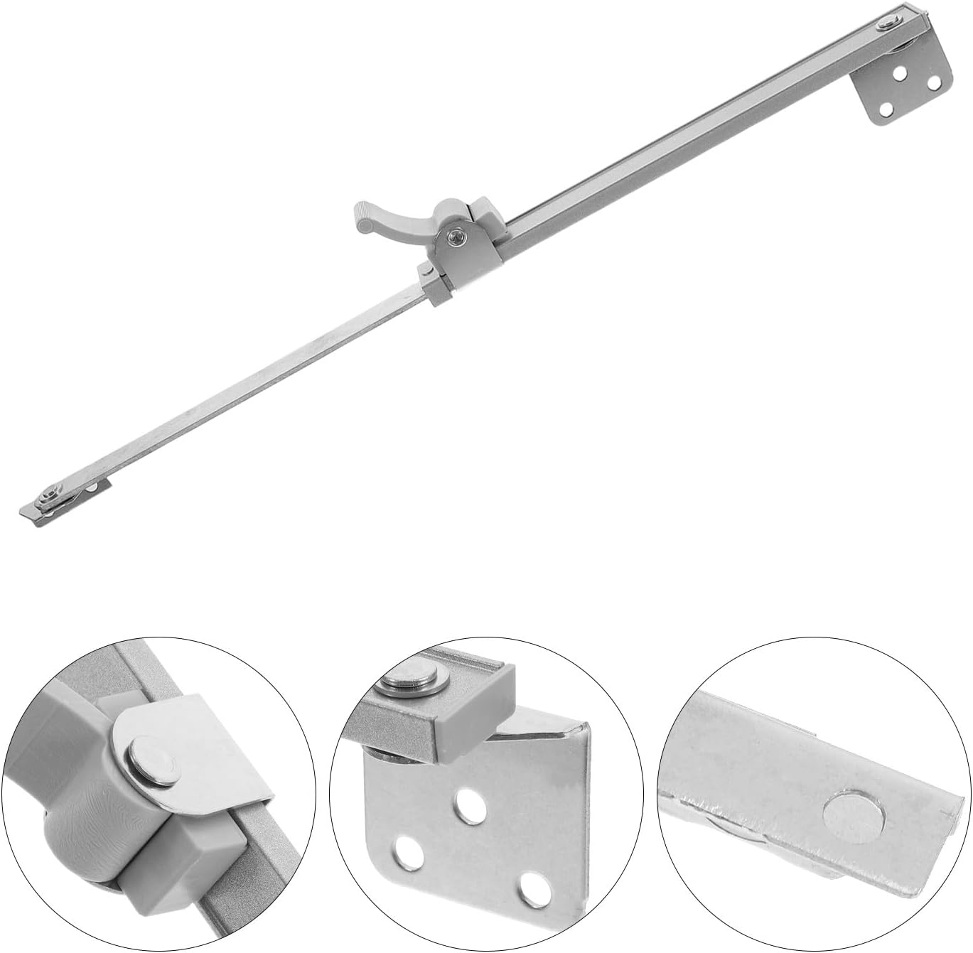  Cabilock Tige Télescopique Quincaillerie De Fenêtre En Alliage D'aluminium Support Réglable Argentée Pour Fenêtres à Battant Pour Maison Et Bureau