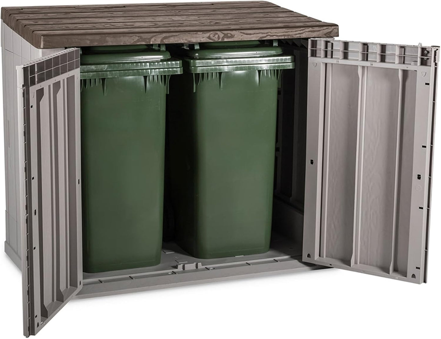  Toomax Stora Way Boîte à Outils D'extérieur En Polypropylène Recyclé Avec Effet Bois (842L, Gris Taupe/Marron)