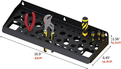  Étagère De Rangement Murale à 51 Trous En Acier Carbone Robuste Pour Outils Et Accessoires