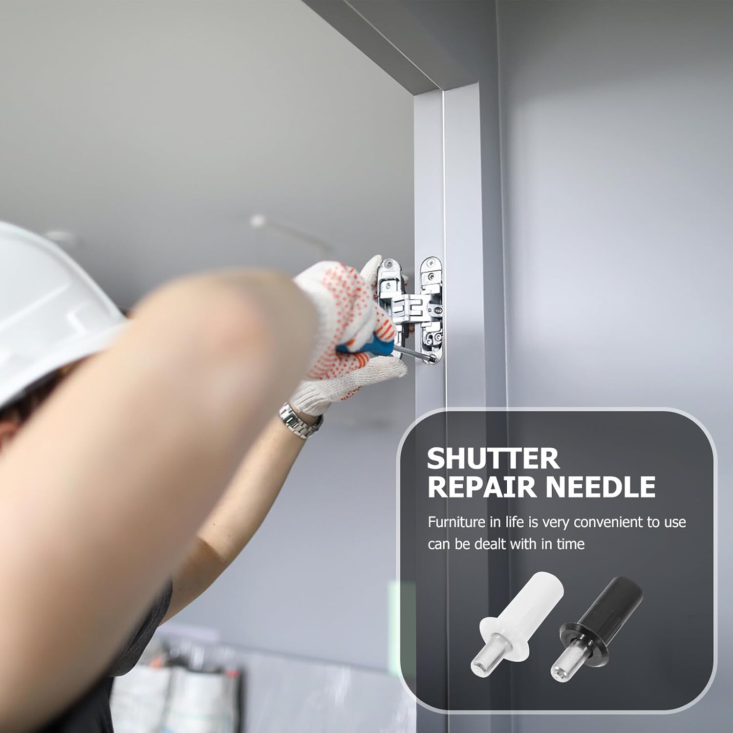  Gatuida 16 Pièces Quincaillerie Porte Fenêtre Réparation Télescopique Pour Volets Meubles Accessoires Léger Et Facile à Installer De Remplacement Pour Volets Intérieurs