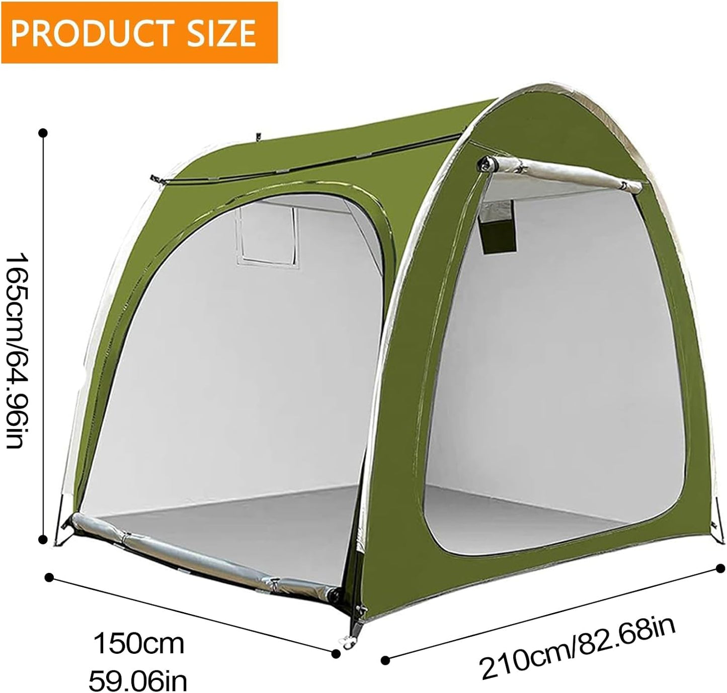 GENERIC Tente De Vélo, Housse De Moto Pour Extérieur, Tente De Rangement De Vélo Résistante Aux Intempéries Extérieure Avec Accès Double Face Pour Jardin Terrasse Et Arrière-Cour
