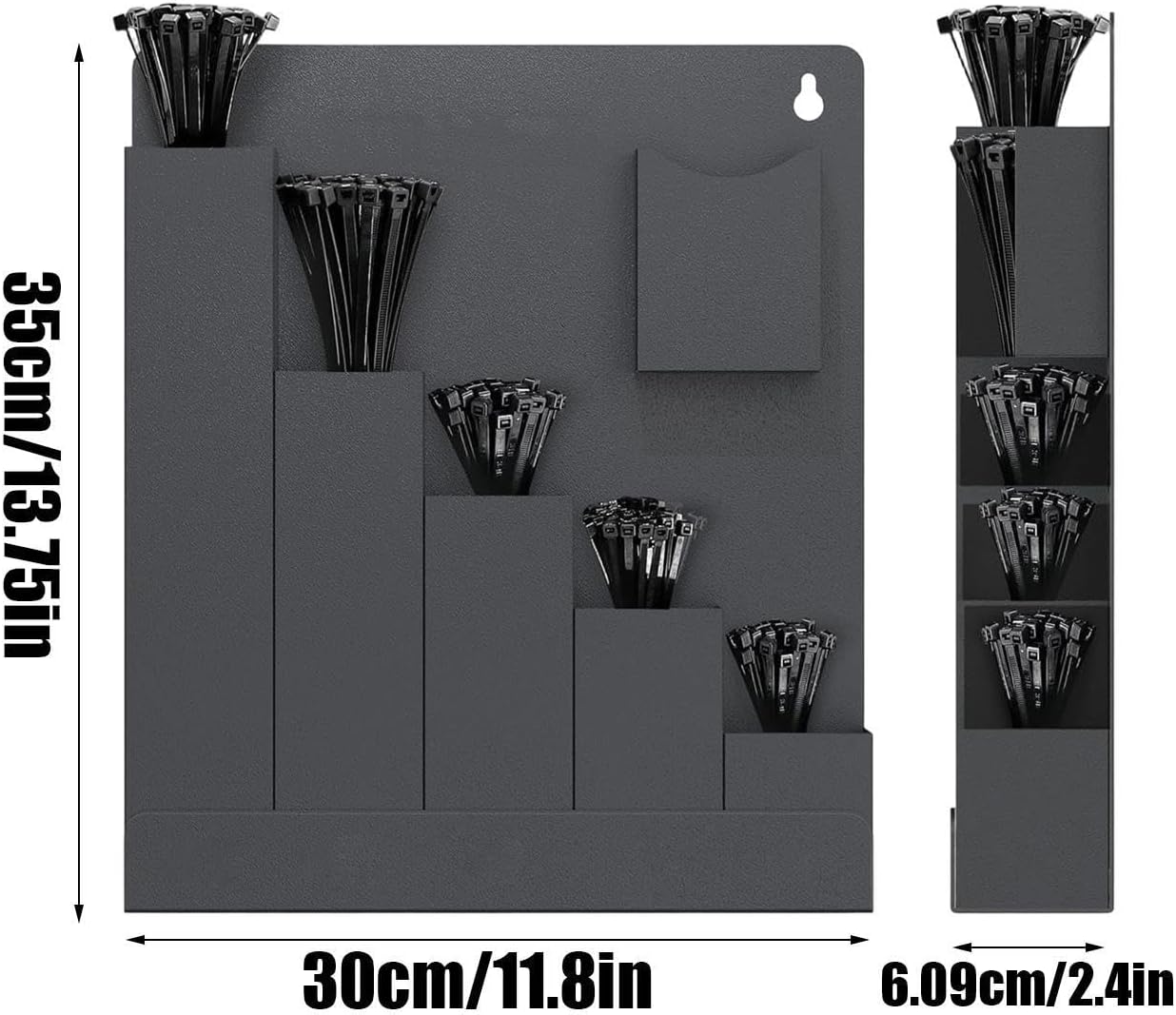  Support Mural Pour Colliers De Serrage,Stockage 6 Poches Pour Abri De Jardin | Organisateur De Câbles Et Serre-câbles - Pour Installateurs Propriétaires Bureau Maison Studio Atelier Garage Camping-car