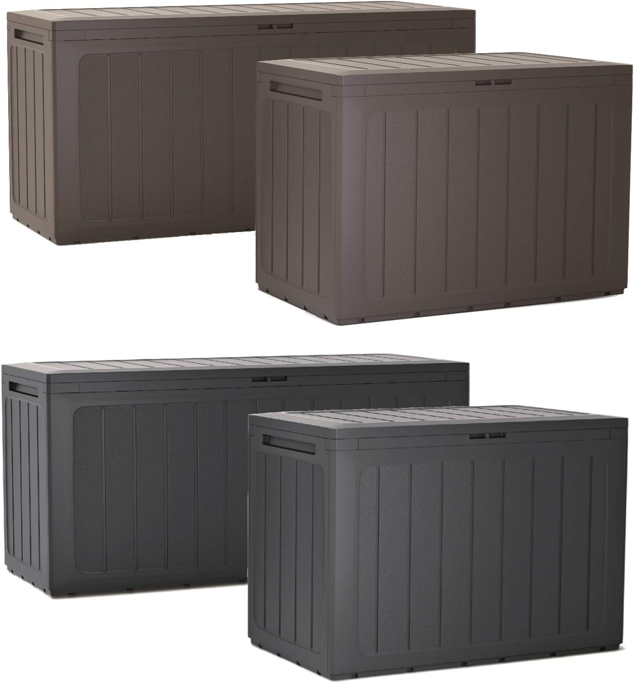  Boîte De Jardin Prosperplast Boardebox De 190 Litres En Plastique De Couleur Ocre Foncé 78 X 43,3 X 55 Cm