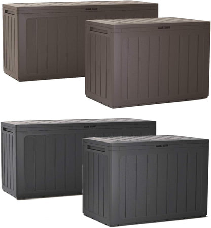  Boîte De Jardin Prosperplast Boardebox De 190 Litres En Plastique De Couleur Ocre Foncé 78 X 43,3 X 55 Cm