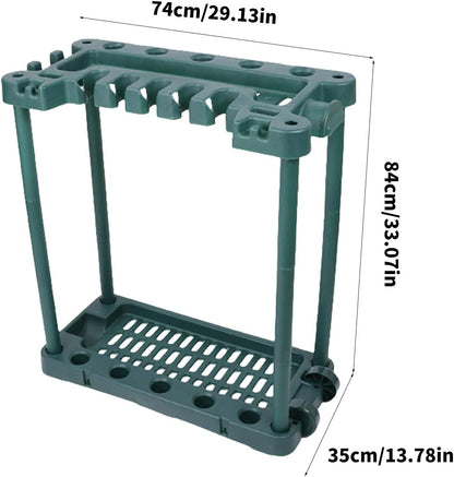  Organisateurs De Rangement Pour Outils De Jardin Avec Roues, Support De Cour Pour Garage, Pelouse, étagère Extérieure, Rangement De Jardin D'angle