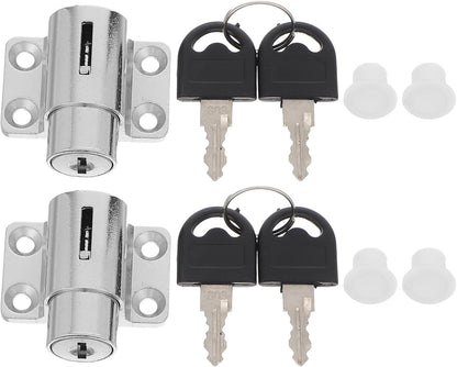  Gatuida Serrure De Fenêtre En Alliage De Zinc Argenté, Design Solide Et Installation Facile, Lot De 2 Sets De Sets Pour Sécurité Des Portes Coulissantes Modernes