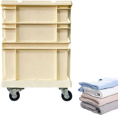  Bac De Rangement À Roues, Grands Conteneurs Empatables à Grande Capacité, Coffre De Rangement D'Extérieur Grand Conteneur à Roues, Pour Maison, Bureau, Extérieur, Camping, Garage, Grenier, Déménagemen