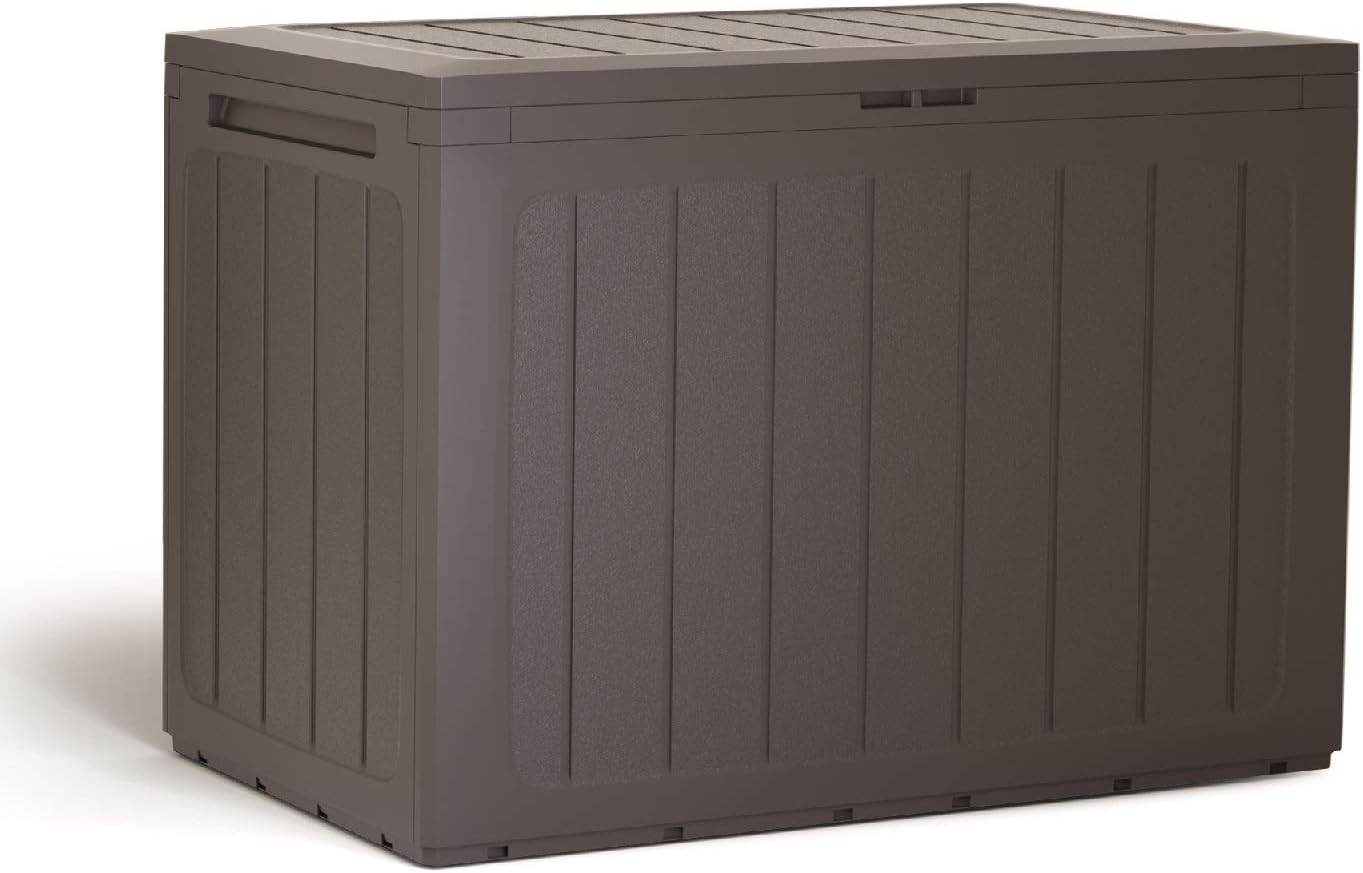  Boîte De Jardin Prosperplast Boardebox De 190 Litres En Plastique De Couleur Ocre Foncé 78 X 43,3 X 55 Cm