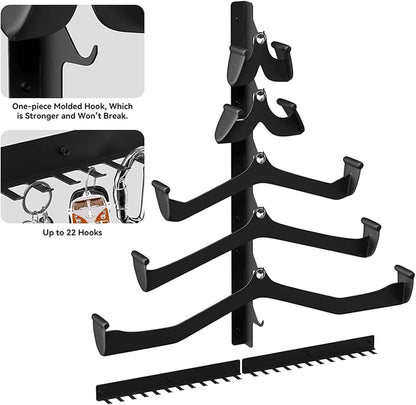  Support Mural Pour Barre De Jalon – Organisateur De 5 Pièces Résistant | Porte-accessoires De Machines D'exercice, Pour équipement De Fitness Dans Le Garage Pour Hommes Et Femmes
