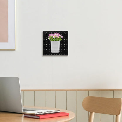  VICASKY Panneau Perforé Noir En Plastique Multi-fonctionnel Et Pratique Pour Rangement Mural Garage Ou Salle De Bain, Organiseur Simple Et Élégant Pour Atelier