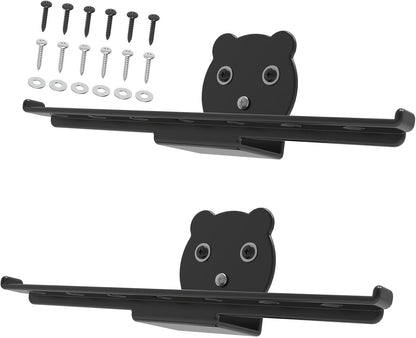  Support Mural Robuste Avec Fixations Doubles Modifiables, Capacité De 100 Poids Pour Outils De Jardin, Garage, Organisation, Rangement, Réponse, Double Crochet Modifiable
