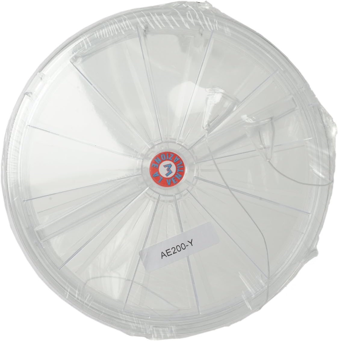  La Ventilazione AE200 Thermal Aerator For Window Opening And Closing Funicels, Diameter 210 Mm, Transparent Imitation Glass