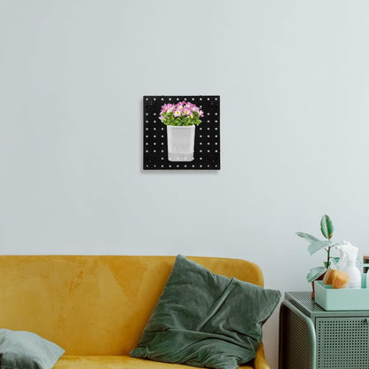  VICASKY Panneau Perforé Noir En Plastique Multi-fonctionnel Et Pratique Pour Rangement Mural Garage Ou Salle De Bain, Organiseur Simple Et Élégant Pour Atelier