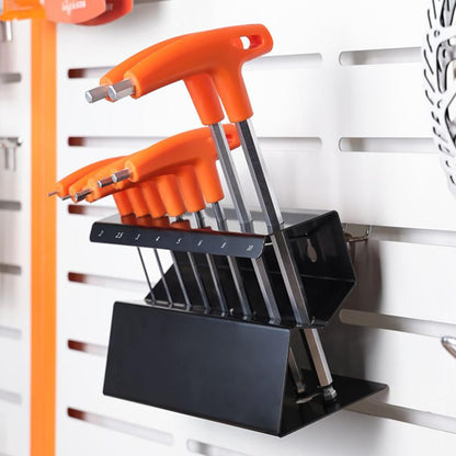  Porte-clés - Support Mural Vertical En Acier Inoxydable - Porte-outils Hexagonal Peu Encombrant Pour Atelier, Garage, Salon Et Bricolage