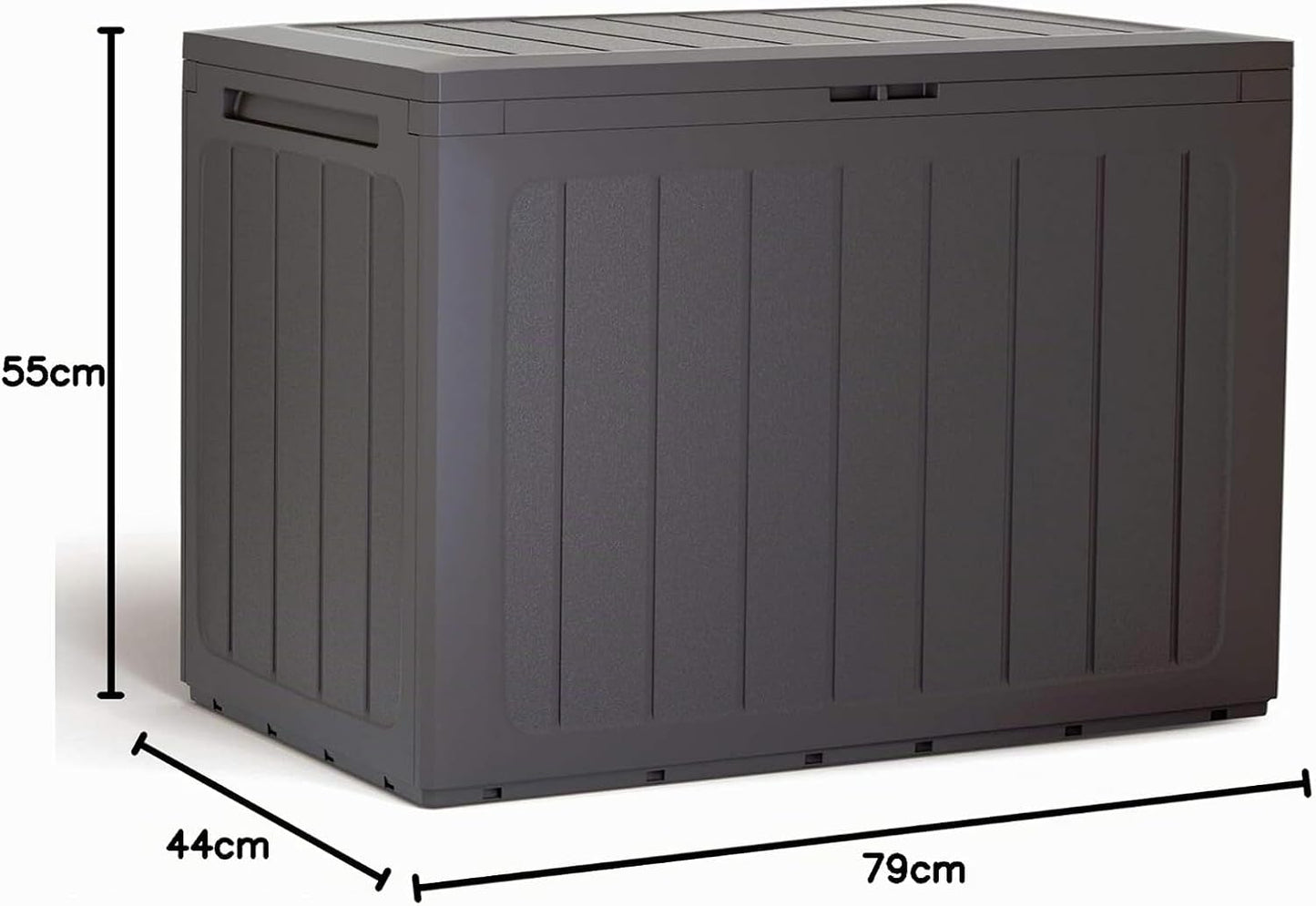  Boîte De Jardin Prosperplast Boardebox De 190 Litres En Plastique De Couleur Ocre Foncé 78 X 43,3 X 55 Cm