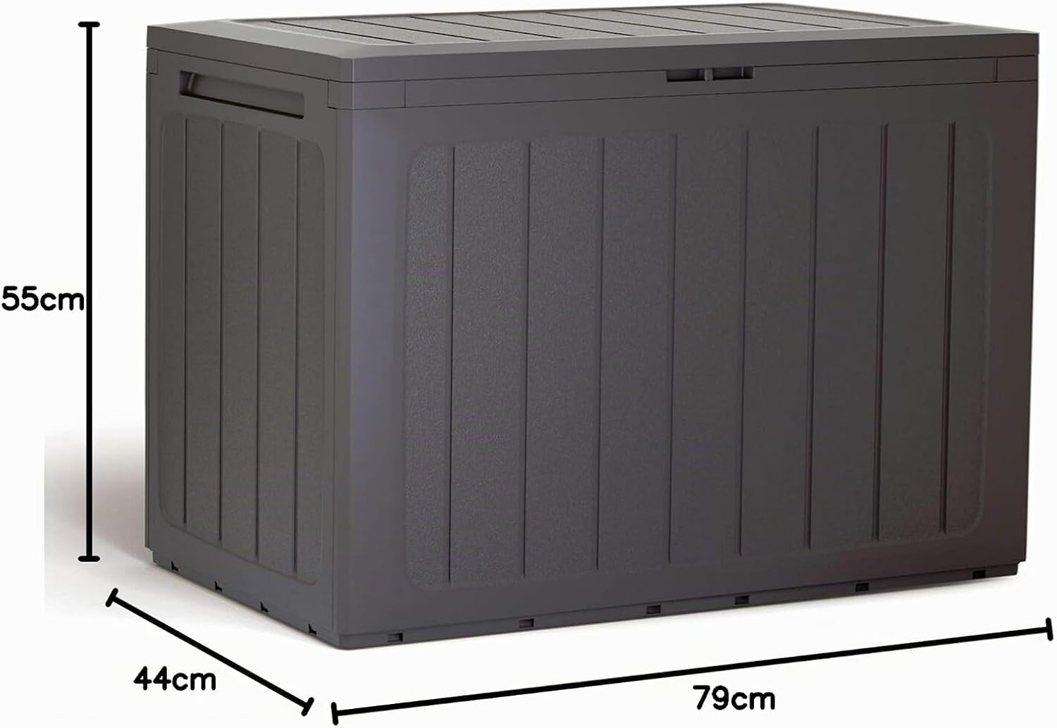  Boîte De Jardin Prosperplast Boardebox De 190 Litres En Plastique De Couleur Ocre Foncé 78 X 43,3 X 55 Cm