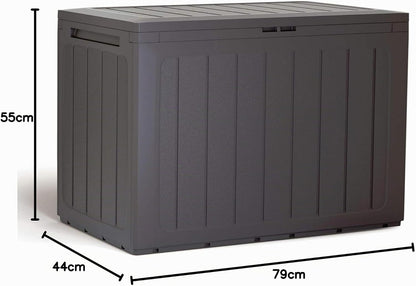  Boîte De Jardin Prosperplast Boardebox De 190 Litres En Plastique De Couleur Ocre Foncé 78 X 43,3 X 55 Cm