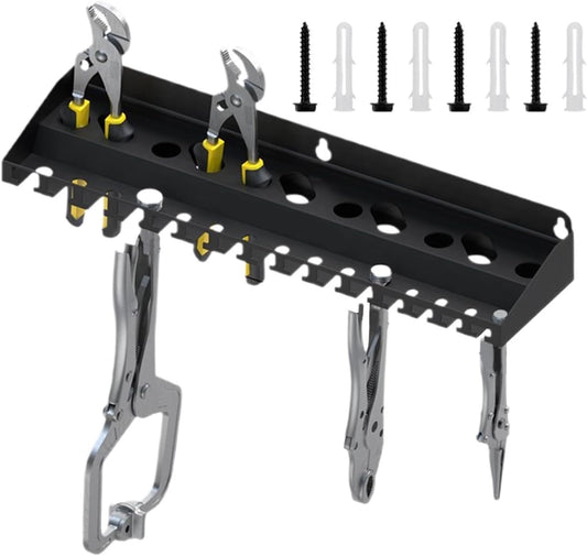  Générique Organiseur Mural Pour Outils,Support Pour Pinces - Rangement D'outils Robuste - Pour Jardin Cour Arrière Garage Patio Sous-Sol Atelier Entrepôt