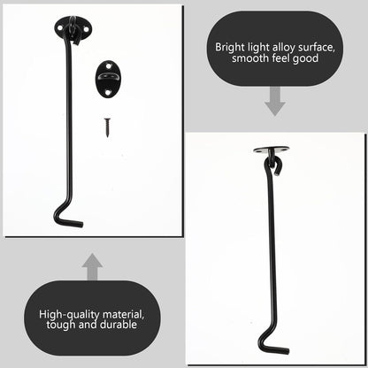  Healvian Crochets De Verrouillage De Fenêtre Solides Et Résistants En Acier Inoxydable Noir Lot De 2 Pour Sécuriser Fenêtres Coulissantes