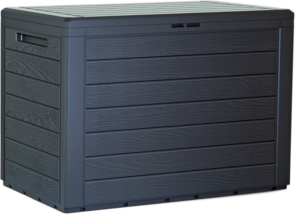  Boîte De Jardin Prosperplast Boardebox De 190 Litres En Plastique De Couleur Ocre Foncé 78 X 43,3 X 55 Cm