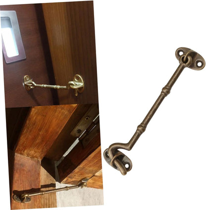  Gatuida Brass Door Hook With Screws Antique Cabin Hook For Windows And Doors Heavy Duty Closing Hardware
